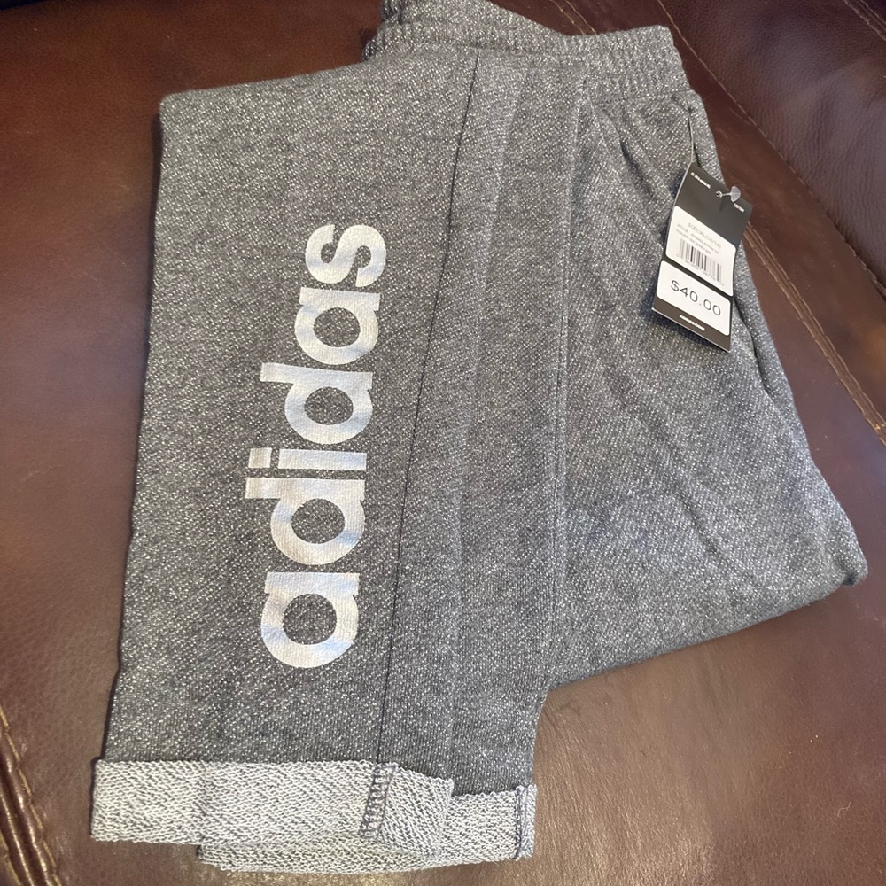 Adidas sparkly gray sweat pants, kids XL (14/16)